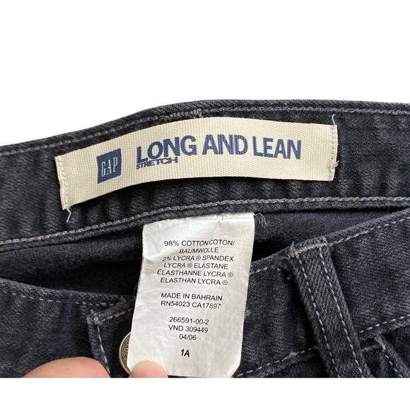 GAP Womens Size 1 Dark Gray Long and Lean Low Rise Boot Cut Jeans 28.5" Inseam - Picture 6 of 6